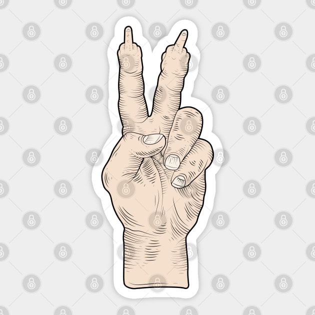 Peace Sign Finger Sticker by mynameissavage